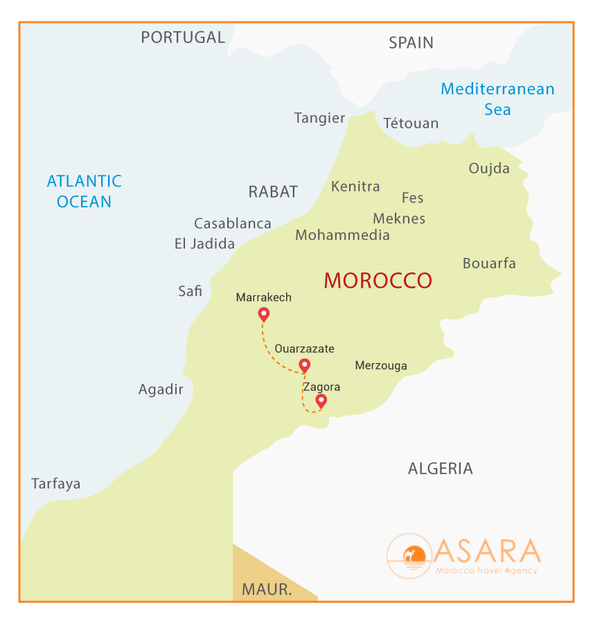 2-day trip from marrakech to zagora desert