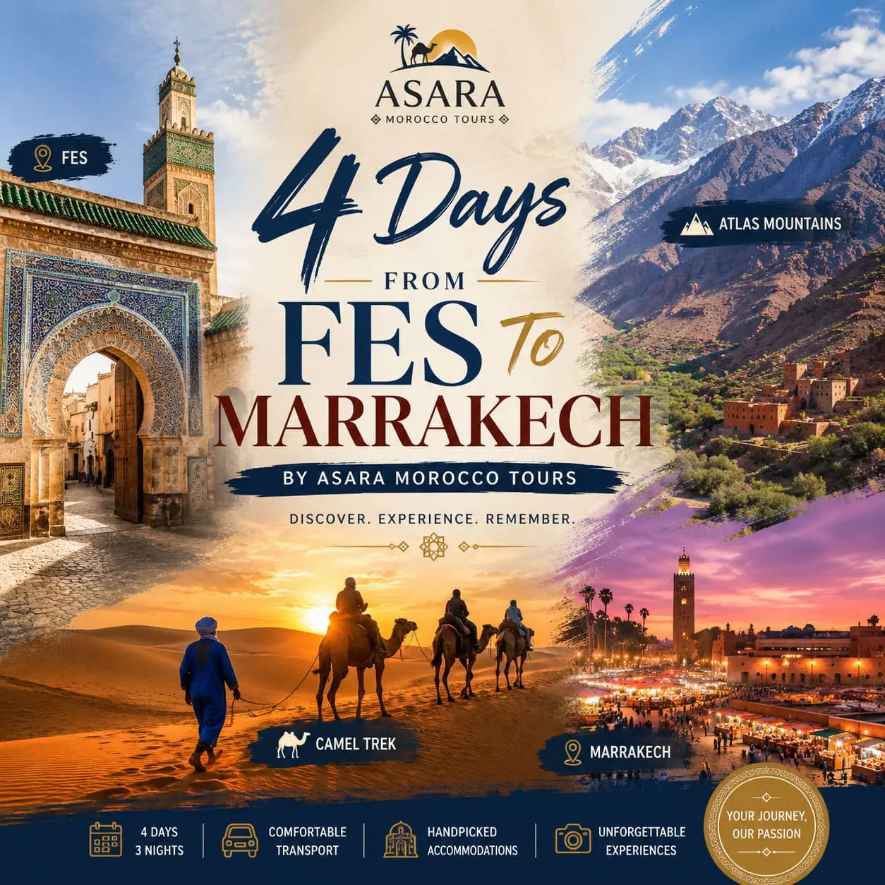 4 days Fes to Marrakech desert tour