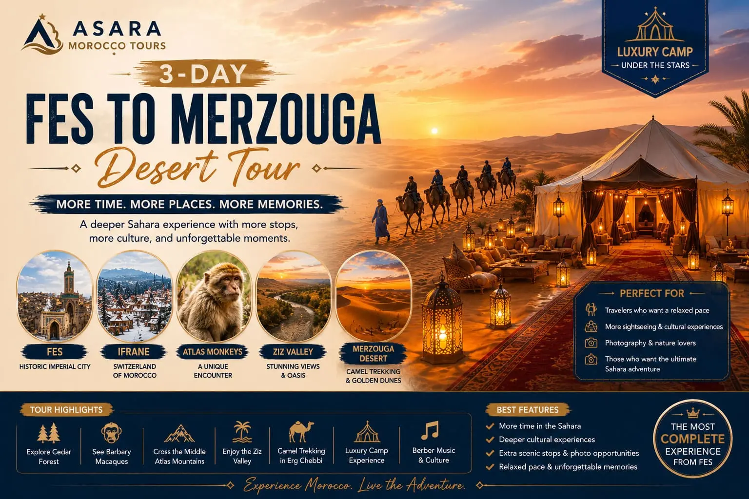 3 days fes to merzouga desert tour